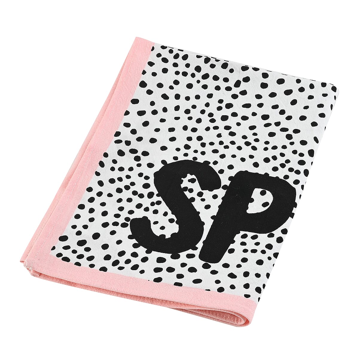 Slant Collections Spill the Tea Black, White Tea Towel image number 1