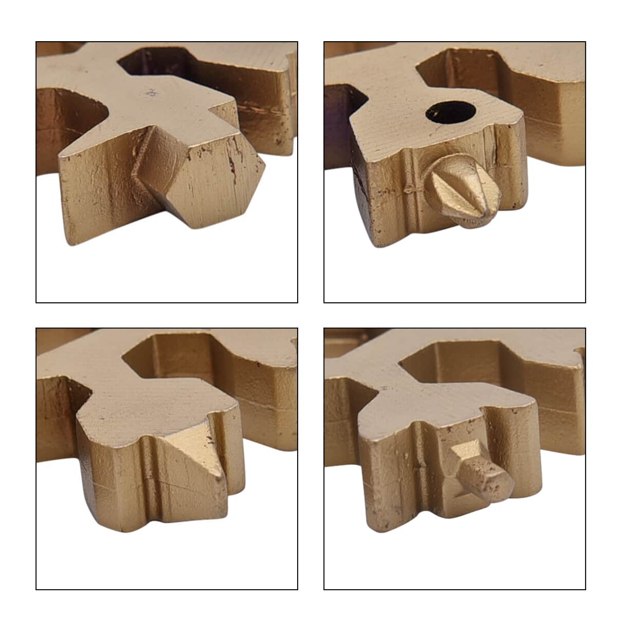 Set of 2 Snowflake Design Silvertone Multi-Porpose Tools (2.76"x2.95") image number 4