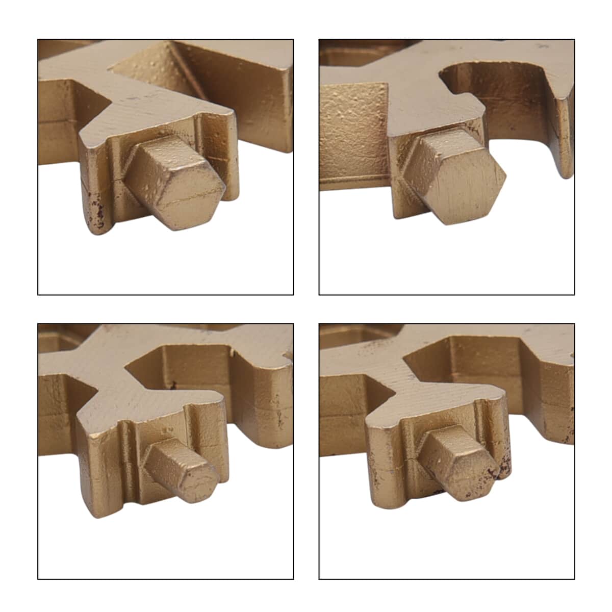 Set of 2 Snowflake Design Goldtone Multi-Purpose Tools image number 5