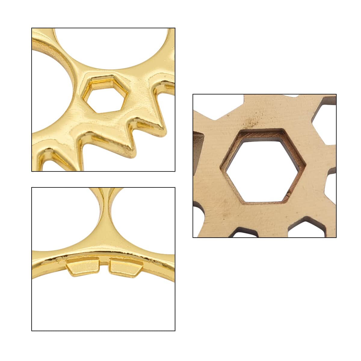 Set of 2 Snowflake Design Goldtone Multi-Purpose Tools image number 6