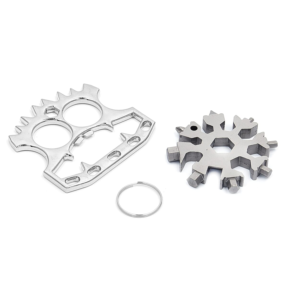 Set of 2 Snowflake Design Silvertone Multi-Purpose Tools image number 0