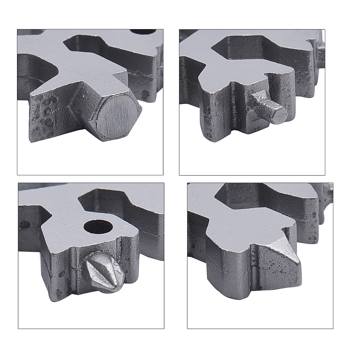 Set of 2 Snowflake Design Silvertone Multi-Purpose Tools image number 4