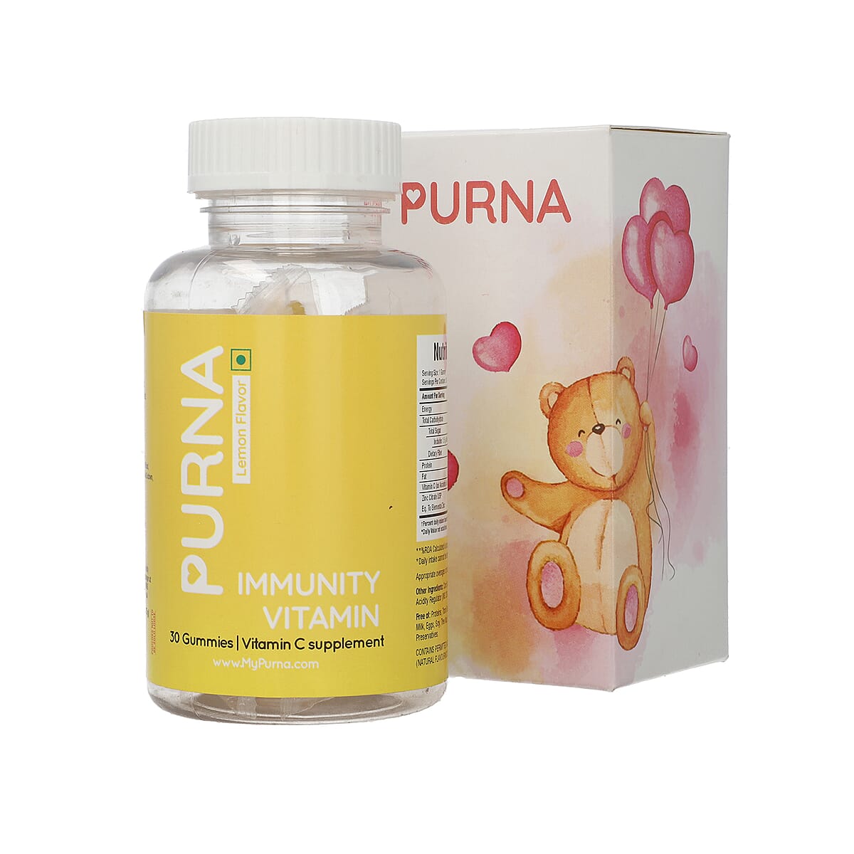 Purna Bright Skin Vitamin C Lemon Gummies for Adults image number 6