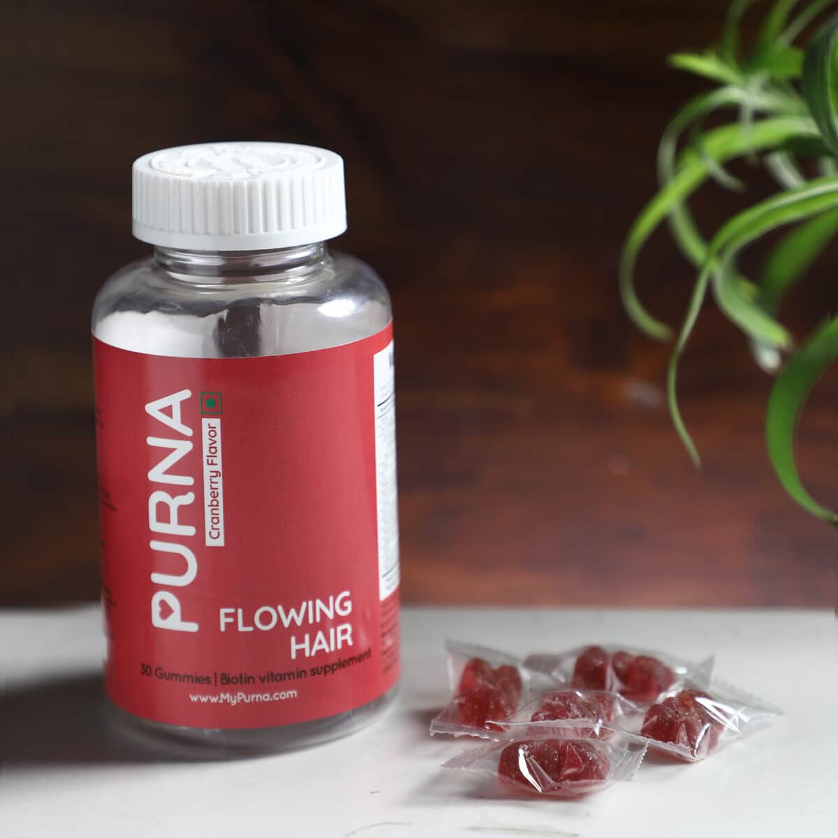 Purna Sugar Free Cranberry Gummies for Adults image number 1
