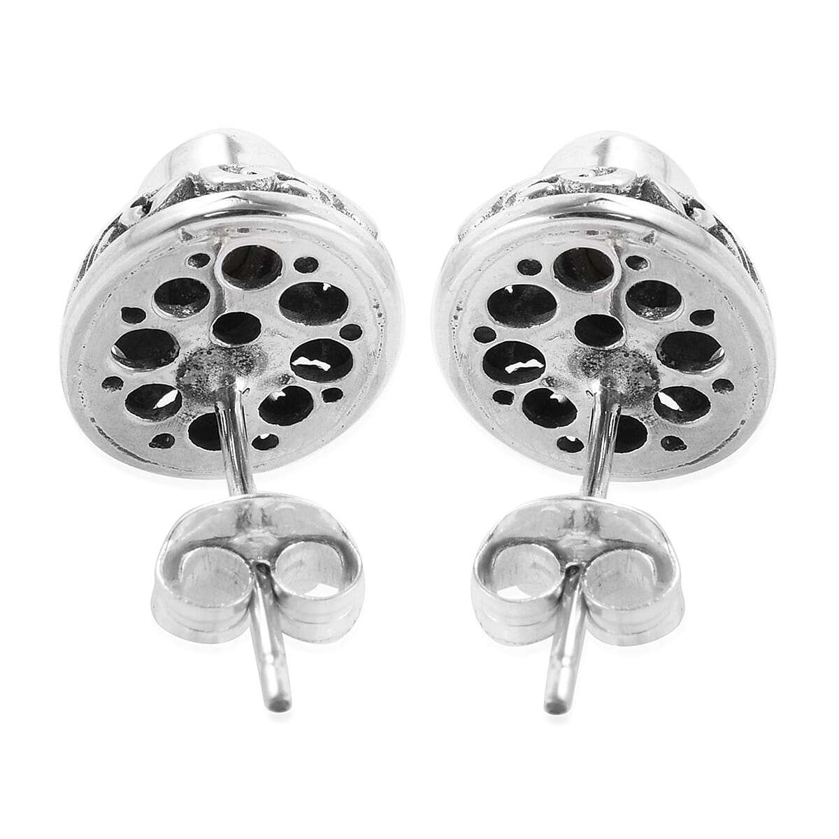 Bali Legacy Polki Diamond Stud Earrings in Sterling Silver 0.60 ctw