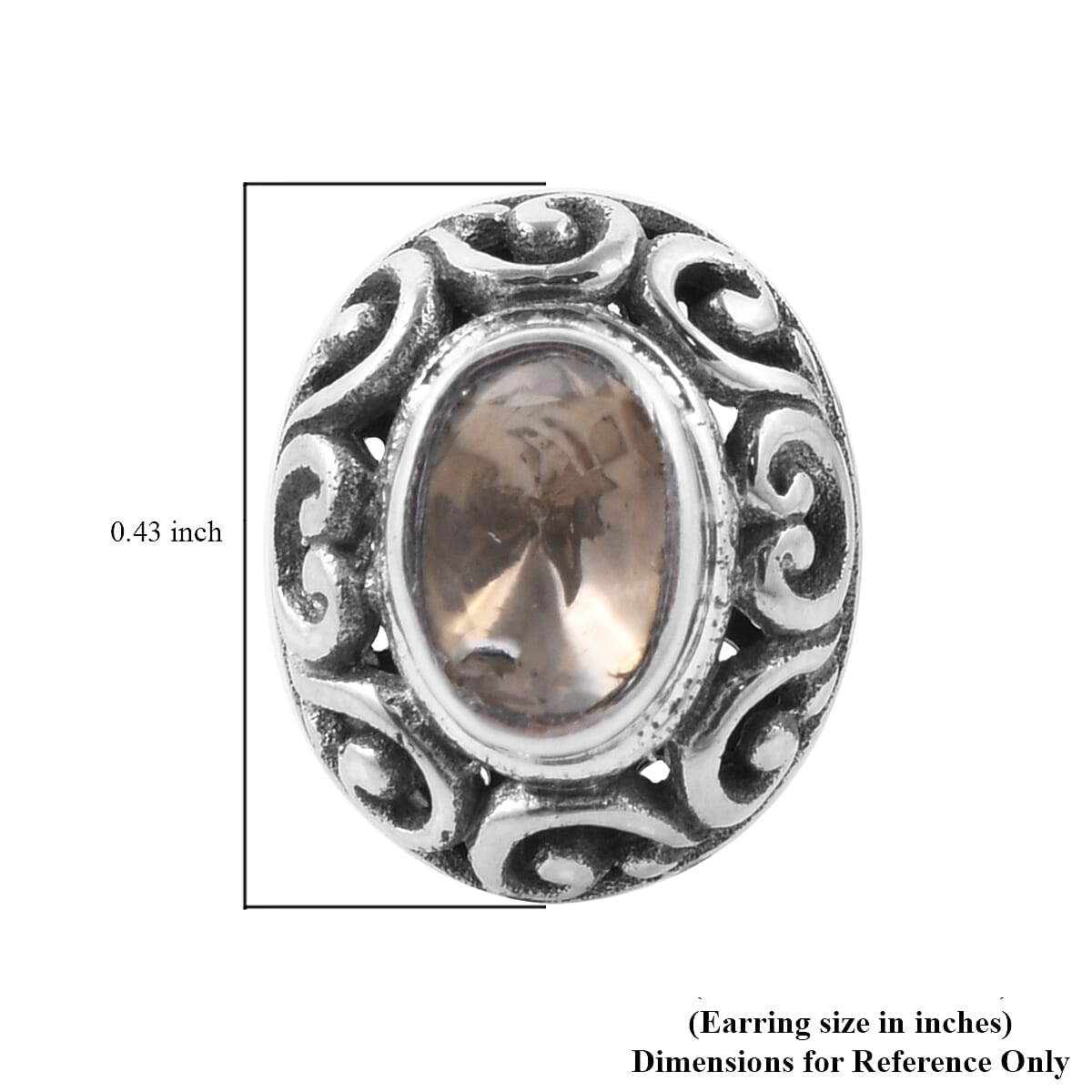 Bali Legacy Polki Diamond Stud Earrings in Sterling Silver 0.60 ctw