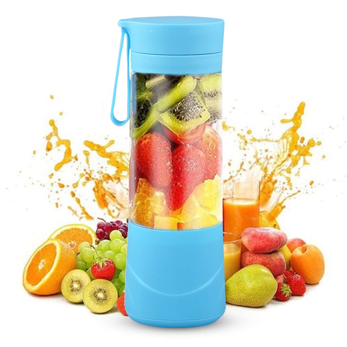 Blue Portable and Rechargeable Battery Juice USB Blender (380ml) image number 1