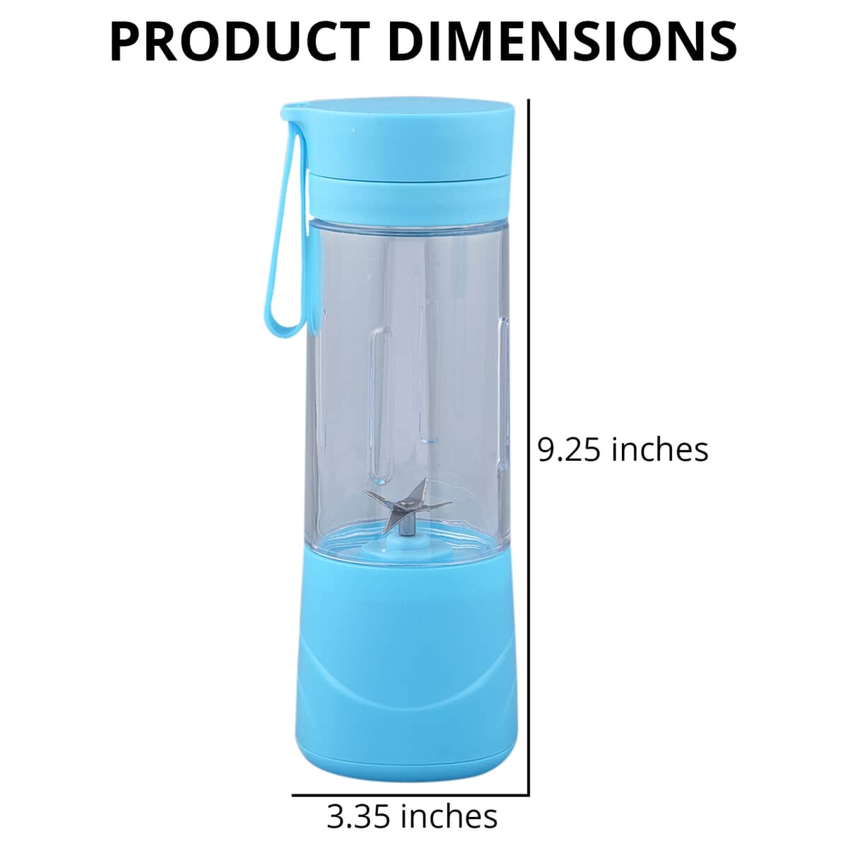 Blue Portable and Rechargeable Battery Juice USB Blender (380ml) image number 4