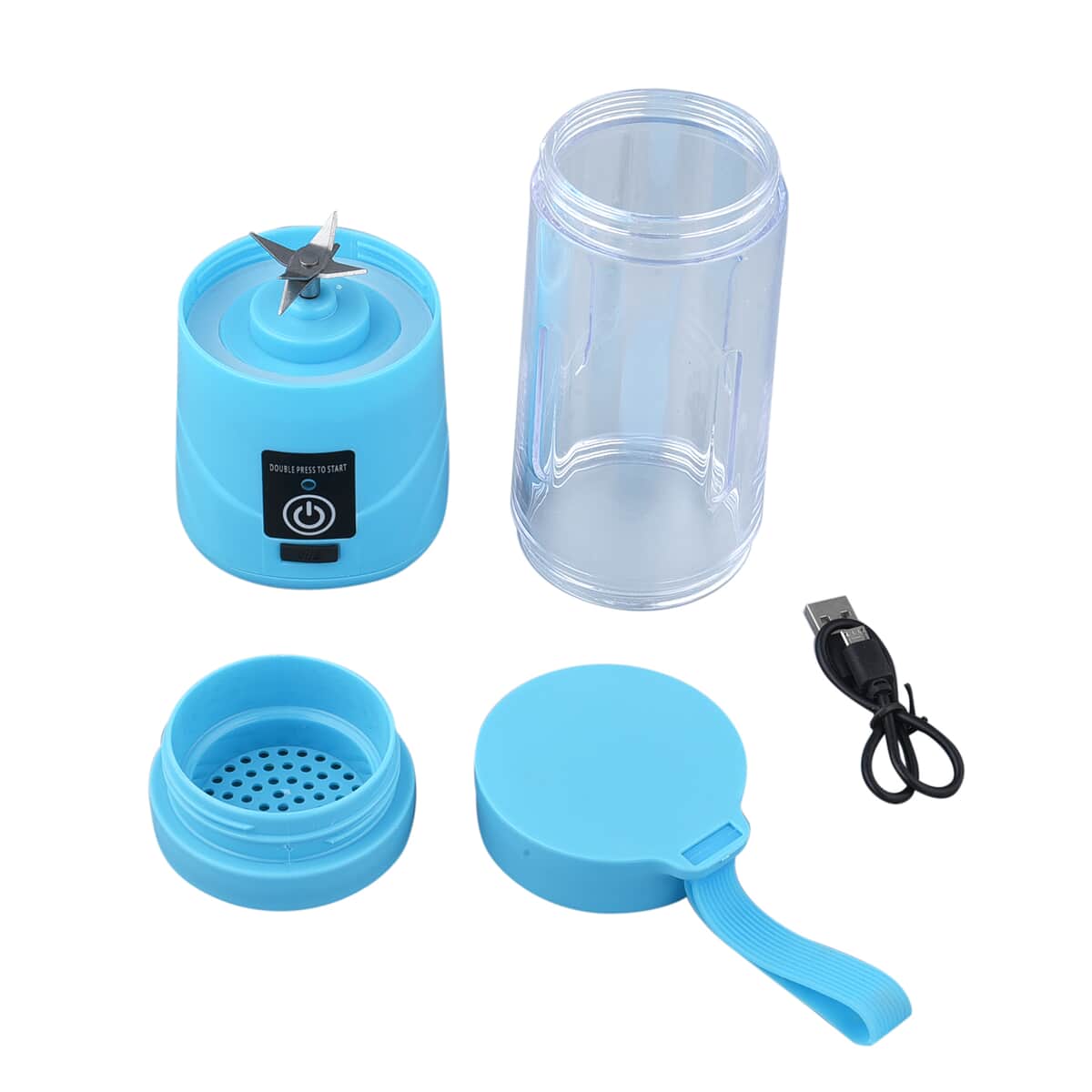Blue Portable and Rechargeable Battery Juice USB Blender (380ml) image number 6
