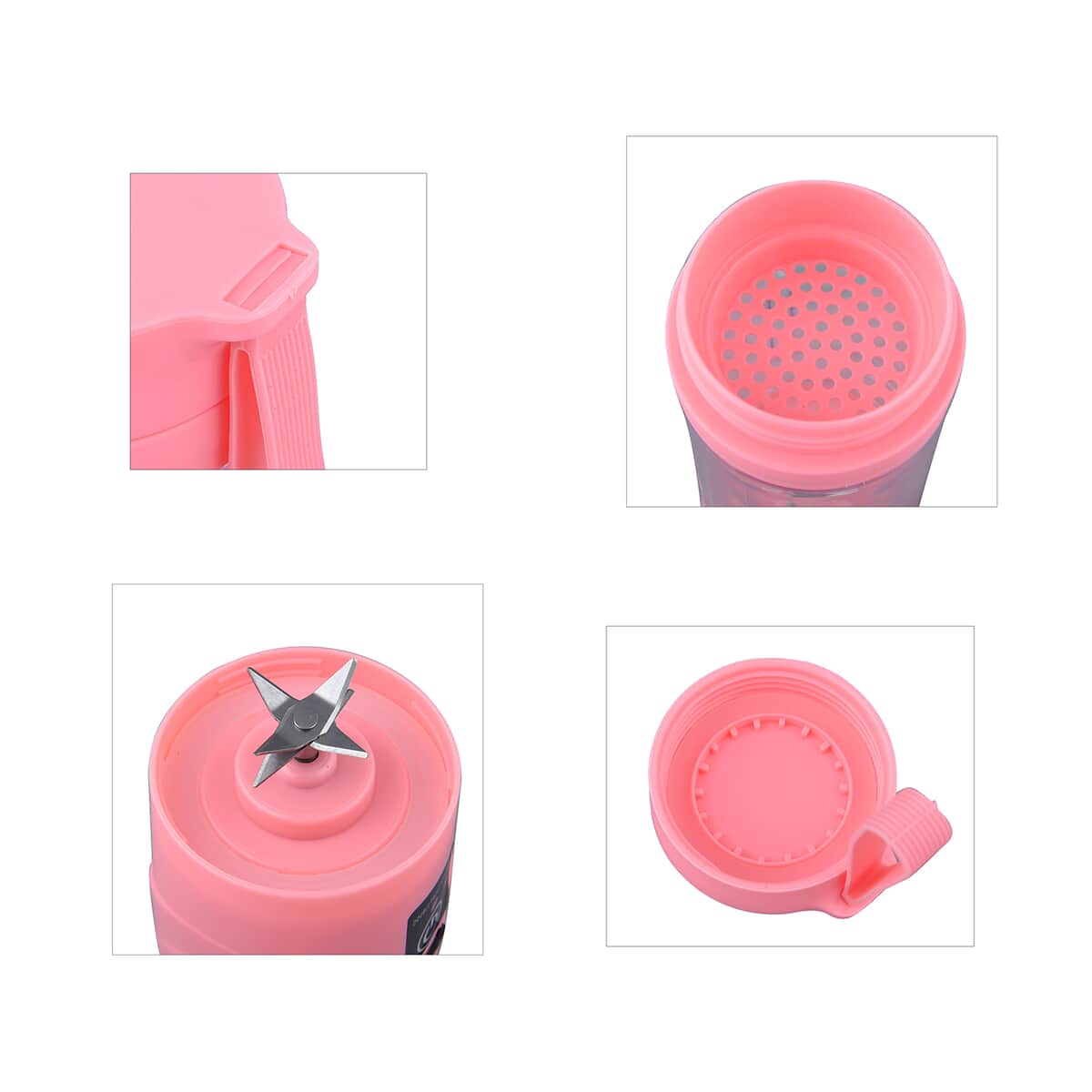 Pink Portable and Rechargeable Battery Juice USB Blender (380ml) image number 5