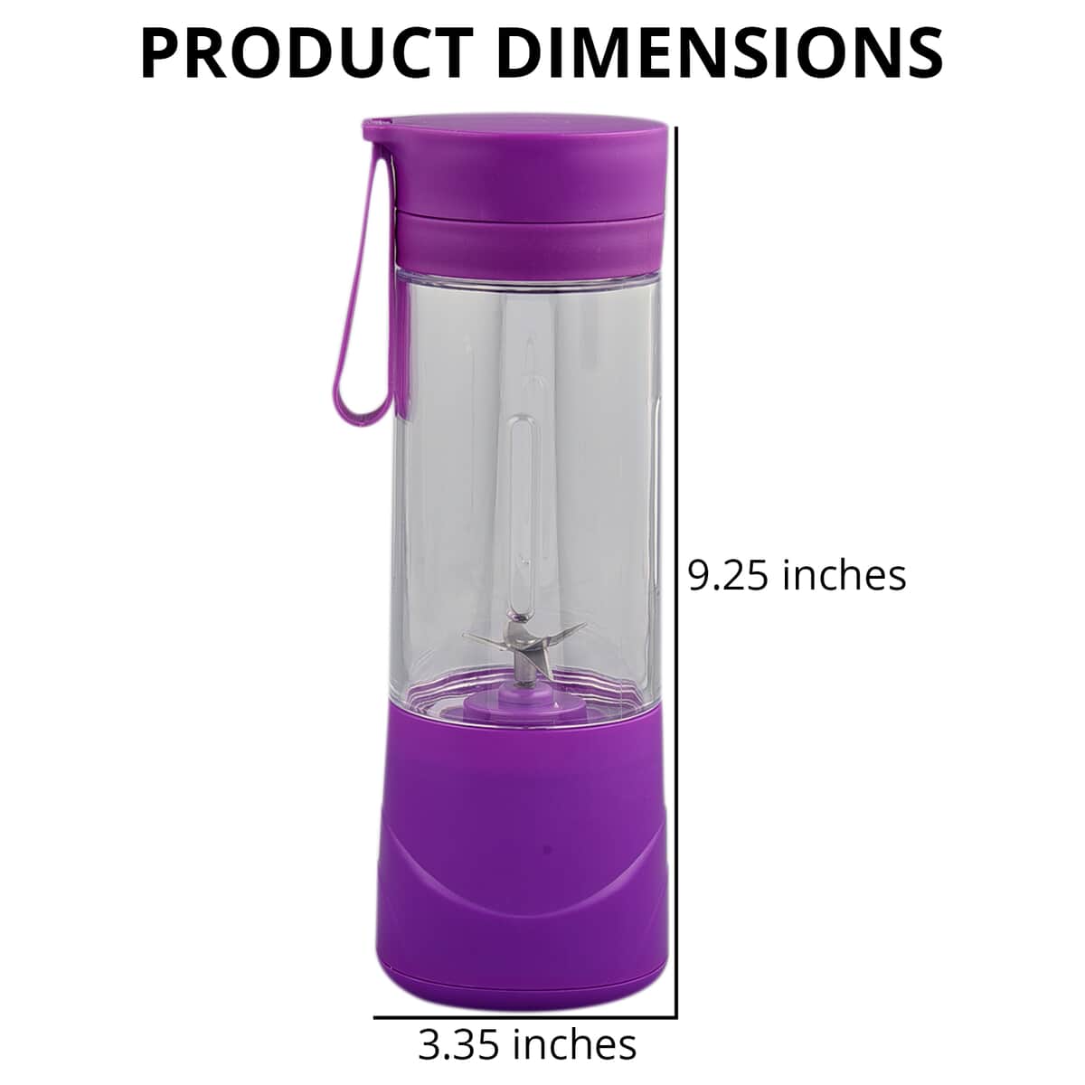 Purple Portable and Rechargeable Battery Juice USB Blender (380ml) image number 4