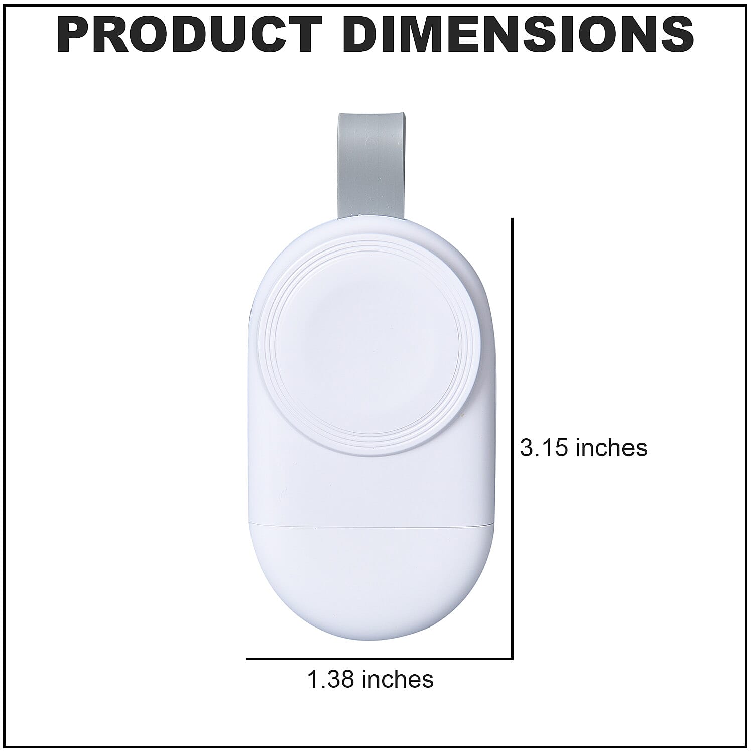 White Compact and Portable Watch Wireless Charger