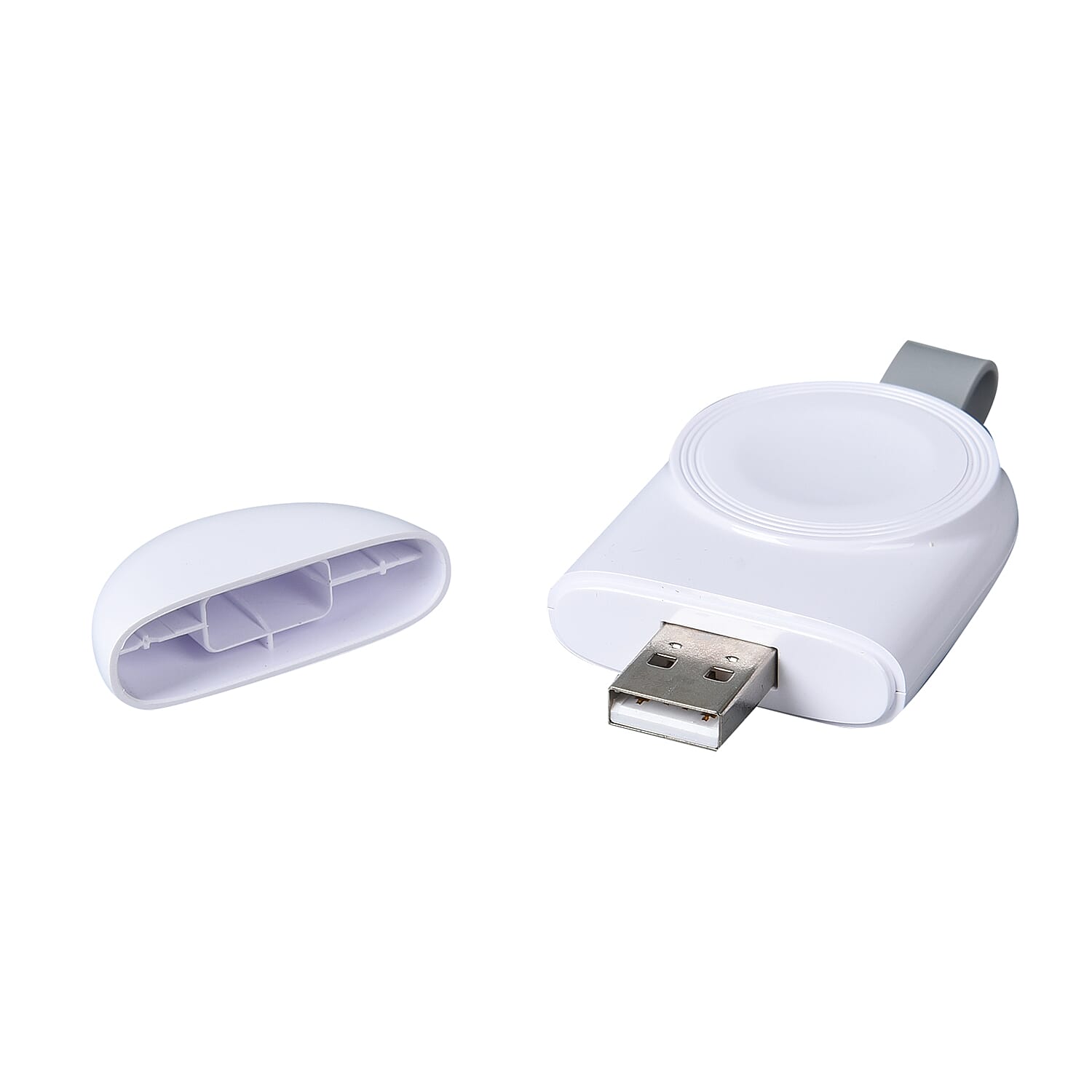 White Compact and Portable Watch Wireless Charger