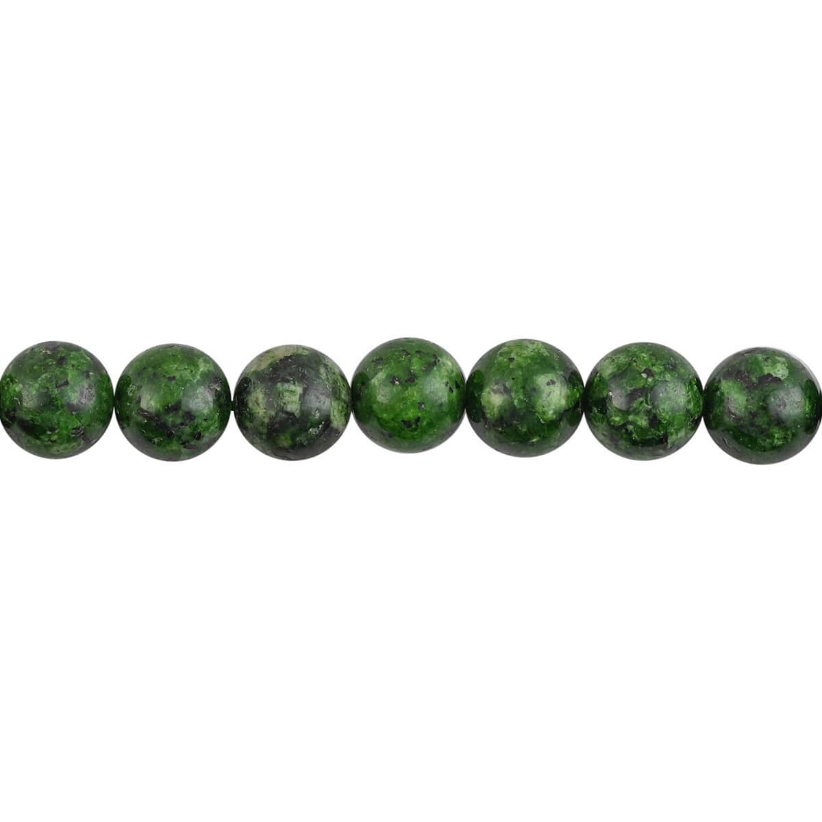 Chrome Green Jasper Beaded Necklace in Sterling Silver 18 Inches 250.00 ctw image number 2