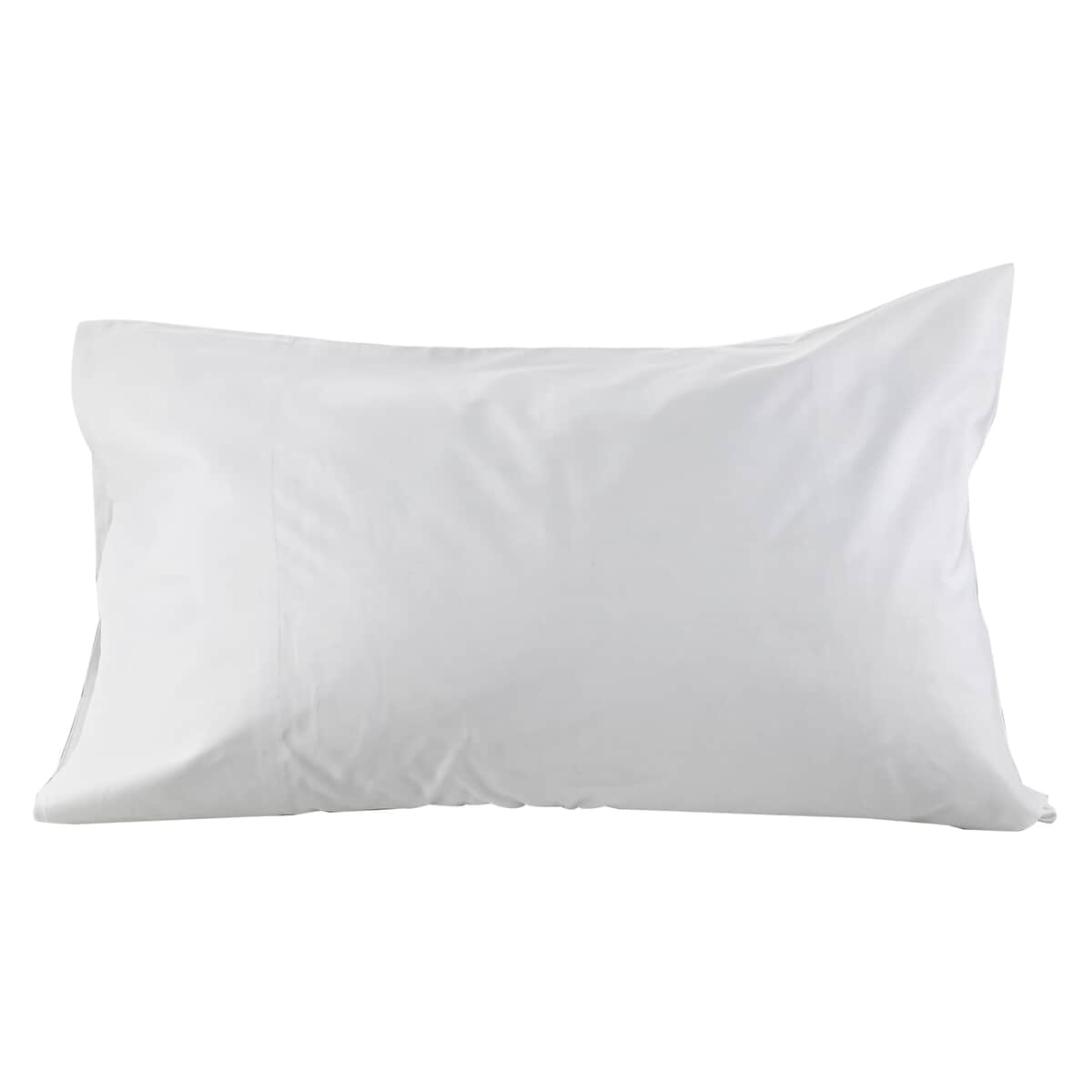 Closeout - Homestead White 300TC 100% Organic Sateen Cotton Sateen Sheet Set - Full (with 16 deep pocket) image number 2