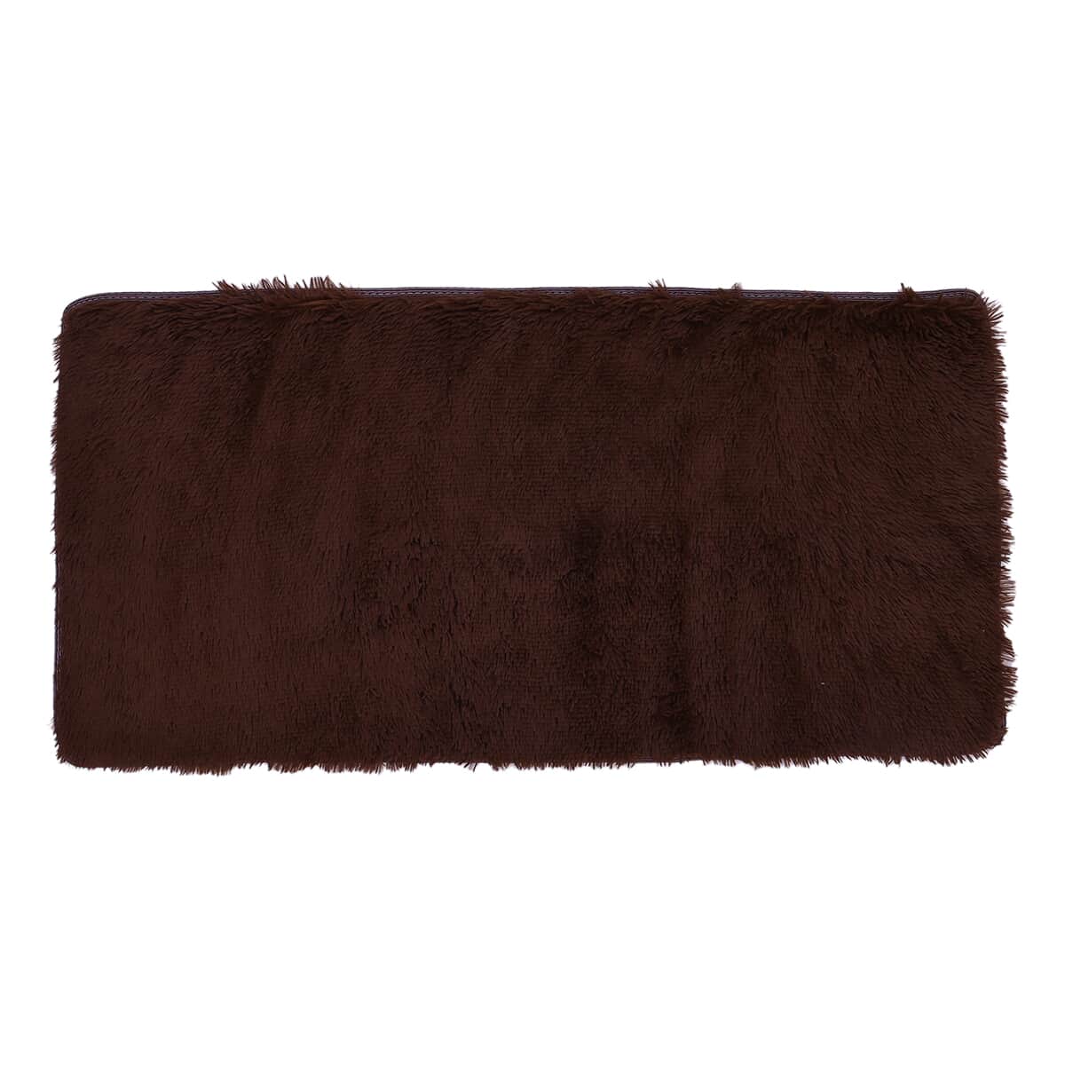 Homesmart Coffee Microfiber High Pile Rug with Non-Slip Back image number 3
