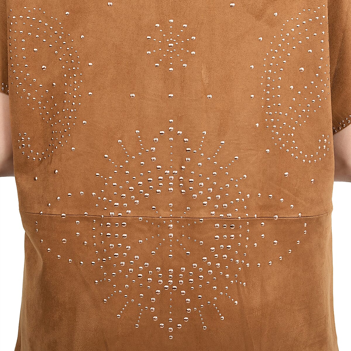 JOVIE Tan Western Style Cover-up with Fringe Hem image number 3