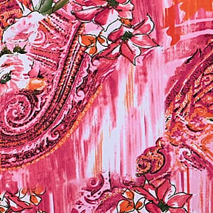 JOVIE Red Floral V-Neck Wrap Dress with Short Sleeves (XL), Women's Dress, Summer Dress, Western Dress, V-Neck Dress