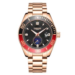 Gamages of London Limited Edition Hand Assembled Vibrant Sports Automatic Movement Watch in ION Plated RG Over Stainless Steel (45mm) FREE GIFT PEN