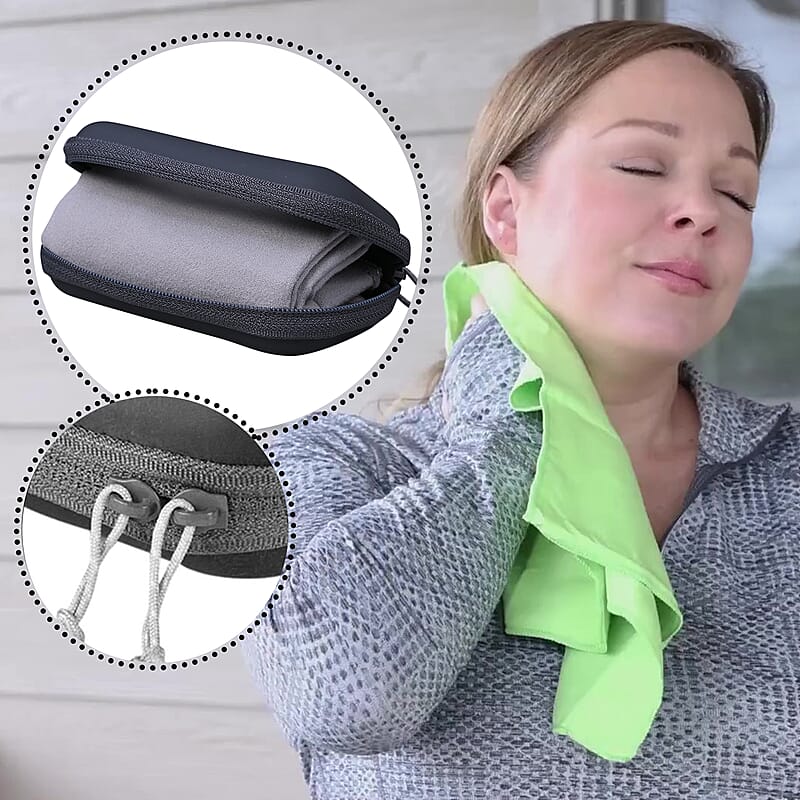 Homesmart Gray Portable Quick Drying Sport Towel (85% Polyester and 15% Polyamide)
