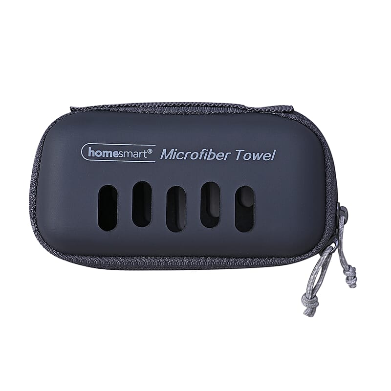 Homesmart Gray Portable Quick Drying Sport Towel (85% Polyester and 15% Polyamide)