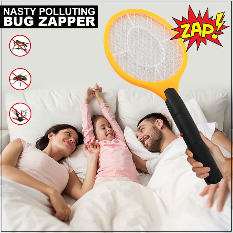 Handheld Battery Powered Bug Zapper - Yellow (Requires 2xAA Not Included)