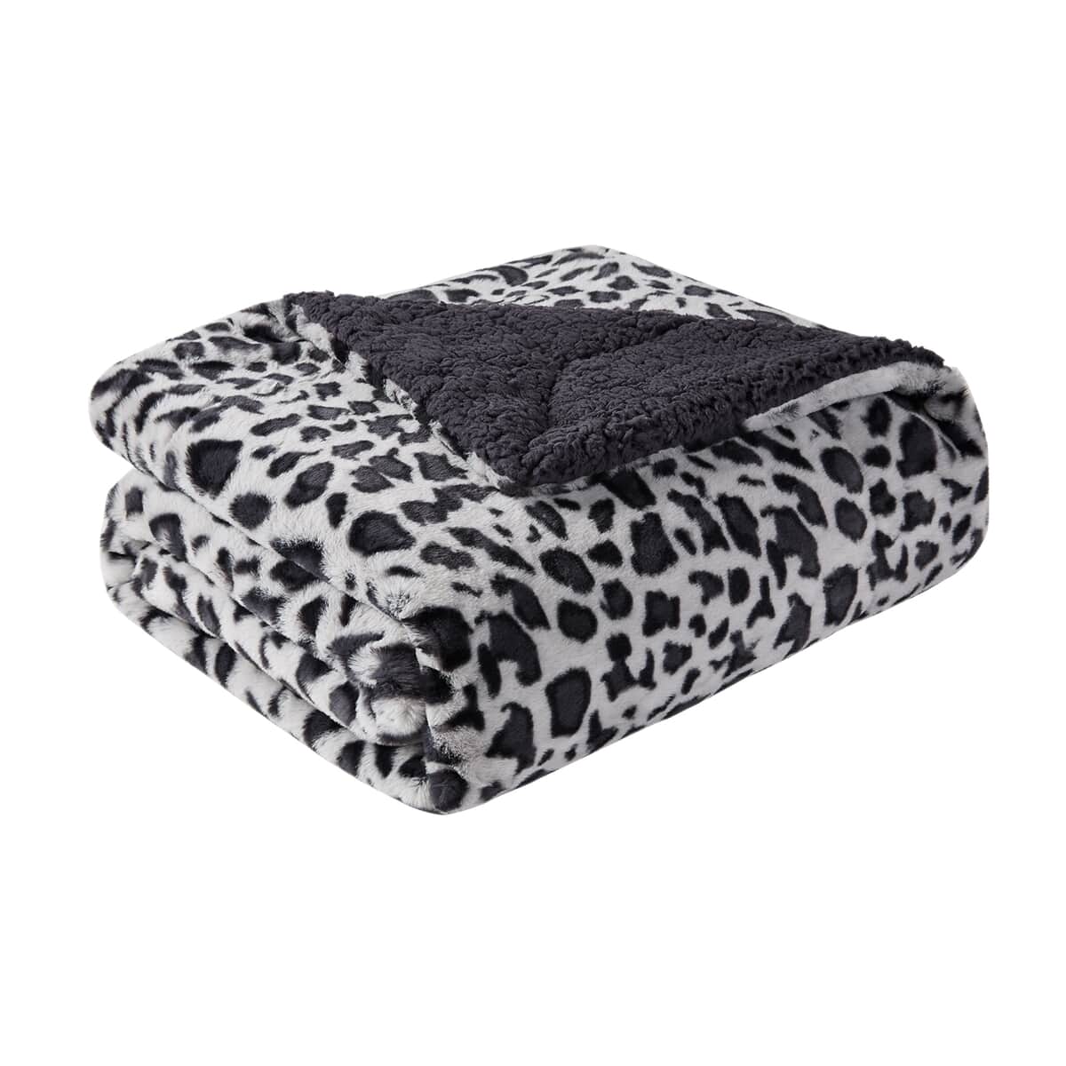 VCNY HOME Faux Fur Black Cheetah Throw image number 0