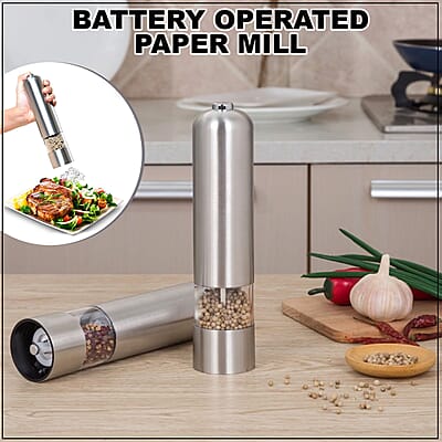 Electric Pepper Mill With Light and Rounded Top