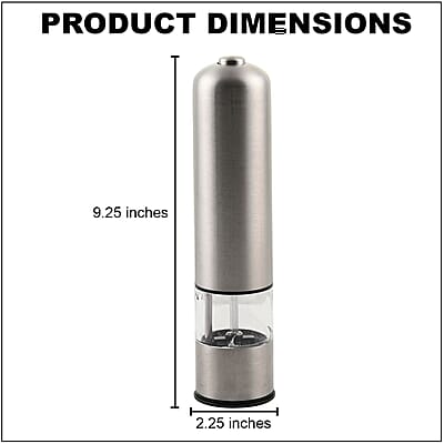 Electric Pepper Mill With Light and Rounded Top