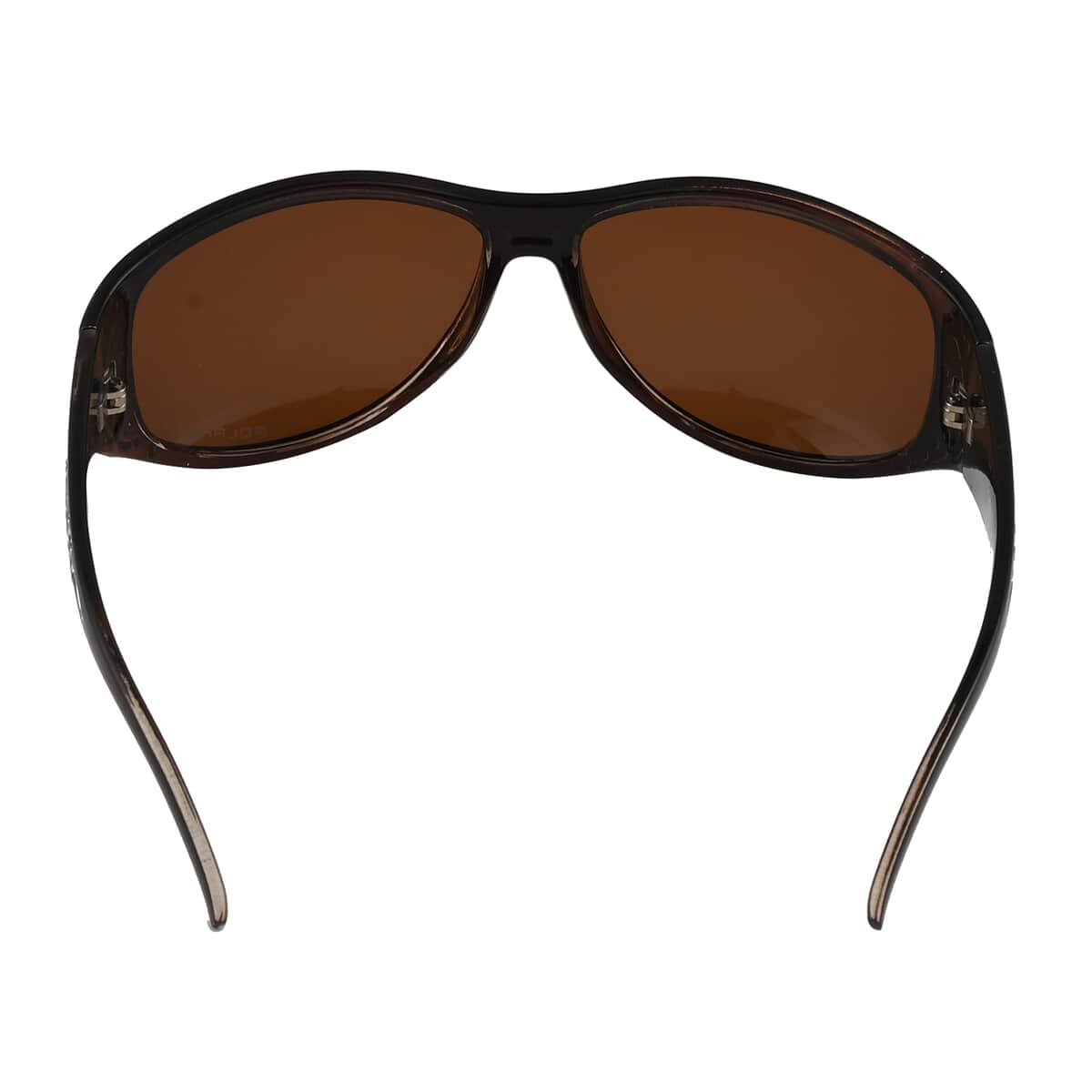CLOSEOUT SolarX UV 400 Brown Polarized Fashion Rhinestone Sunglasses with Hard Shell Case image number 2
