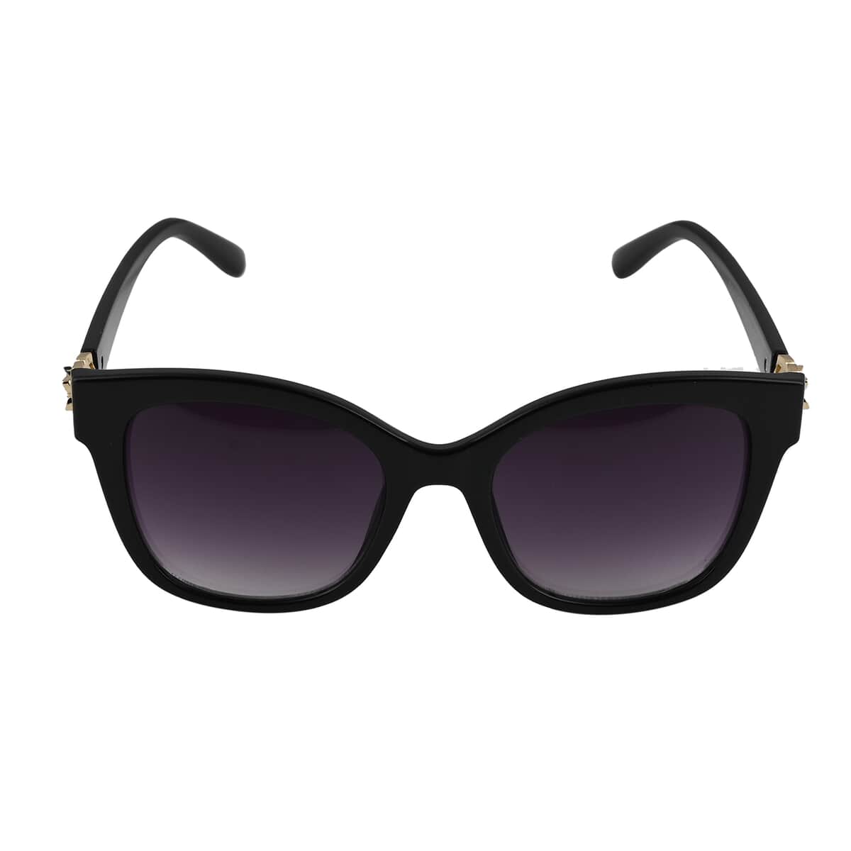 NY CLOSEOUT SolarX UV 400 Black Rhinestone Sunglasses with Hard Shell Case image number 0