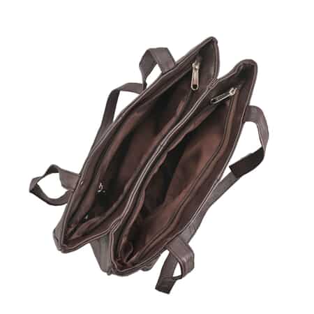 Brown Genuine Leather Shoulder Bag with RFID Protection Front Pocket , Shoulder Bag for Women , Designer Leather Shoulder Bags , Leather Handbags , Leather Purse image number 6