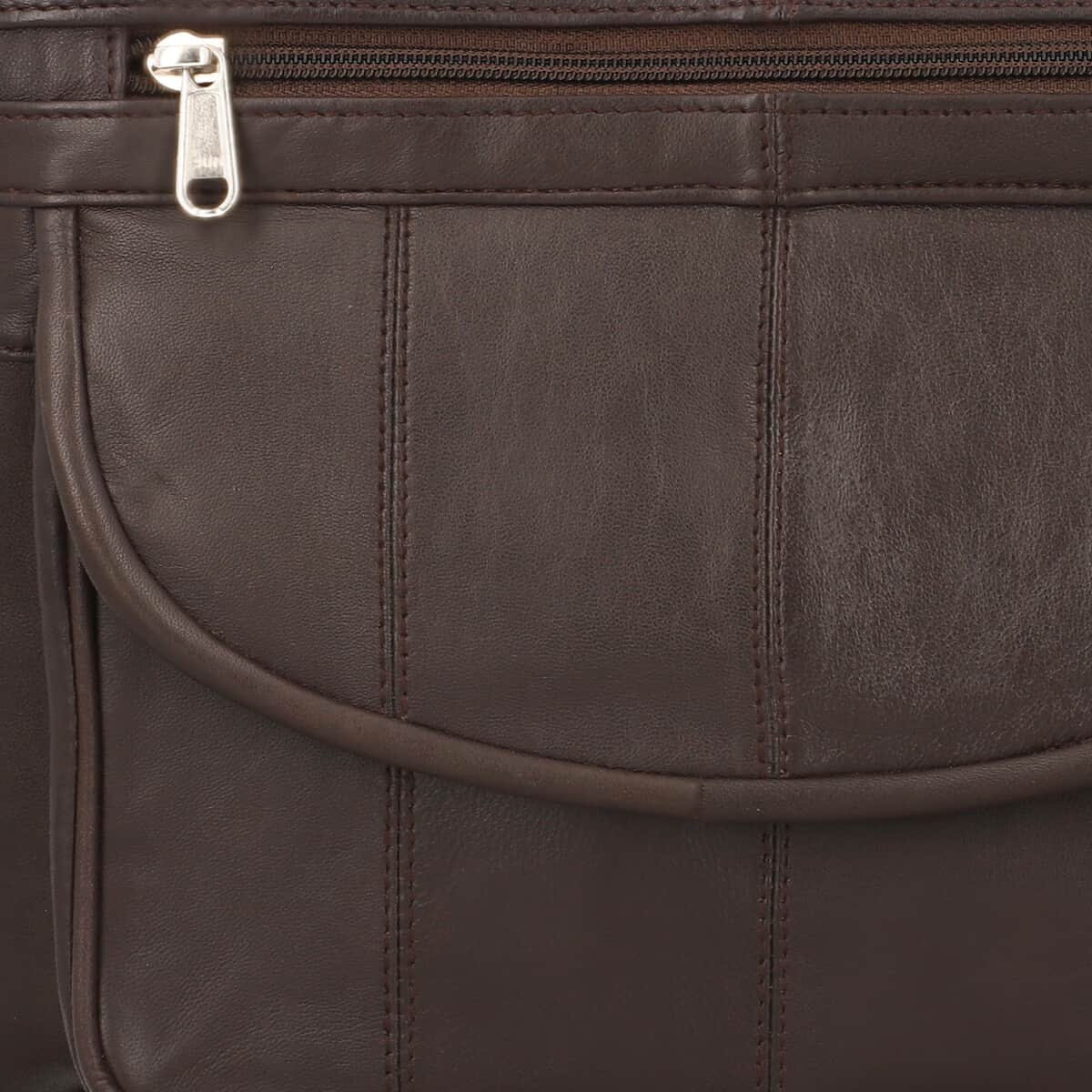 Brown Genuine Leather Shoulder Bag with RFID Protection Front Pocket , Shoulder Bag for Women , Designer Leather Shoulder Bags , Leather Handbags , Leather Purse image number 7