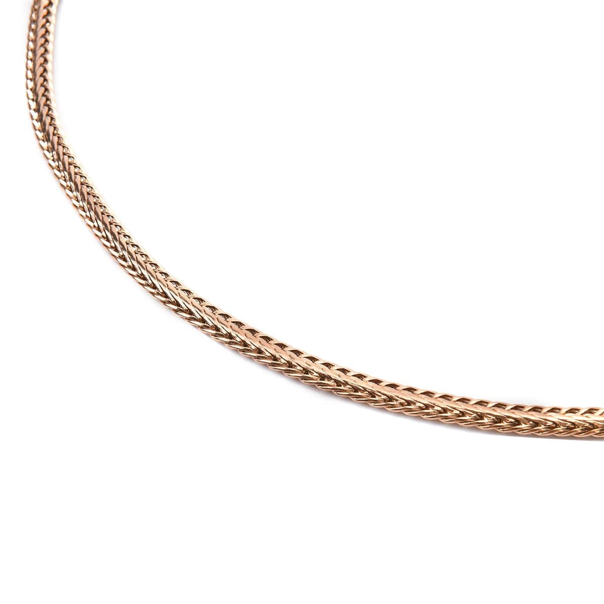 Foxtail Necklace 26 Inches in ION Plated Rose Gold Stainless Steel 32.56 Grams image number 2