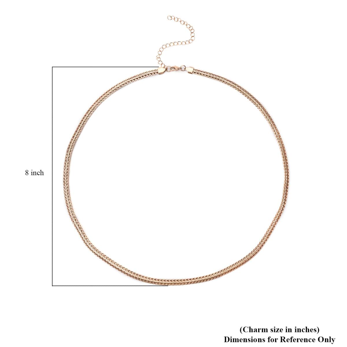 Foxtail Necklace 26 Inches in ION Plated Rose Gold Stainless Steel 32.56 Grams image number 4