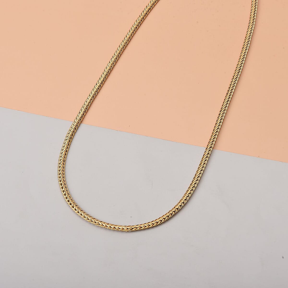 Foxtail Necklace 26-30 Inches in ION Plated YG Stainless Steel 32.56 Grams image number 1