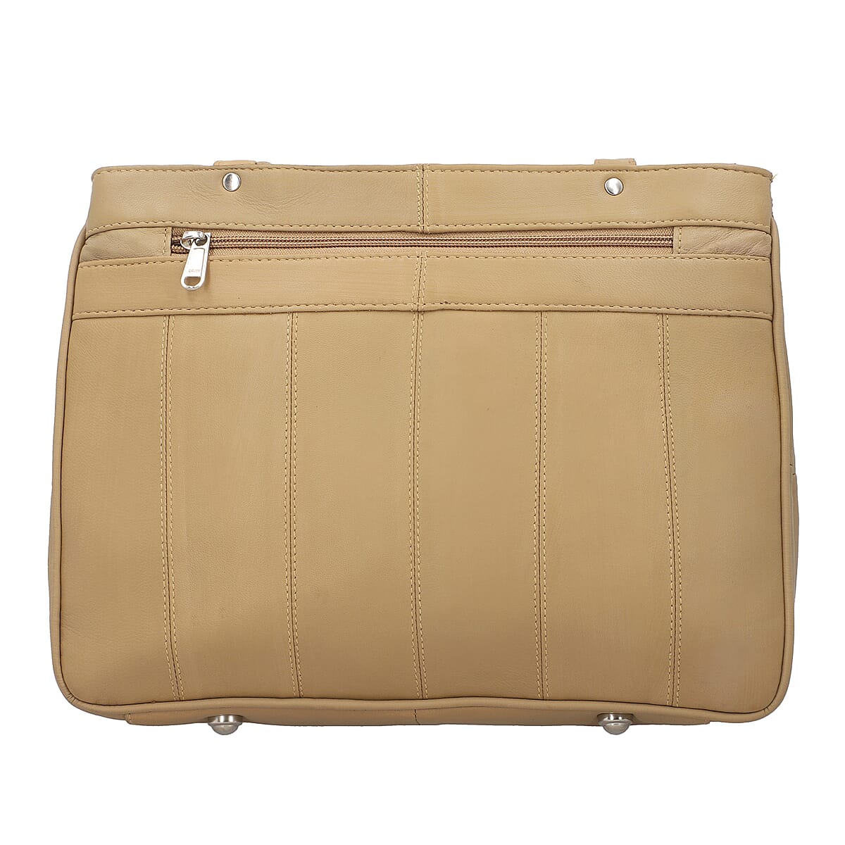 Tan Genuine Leather Shoulder Bag with RFID Protection Front Pocket , Shoulder Bag for Women , Designer Leather Shoulder Bags , Leather Handbags , Leather Purse image number 4