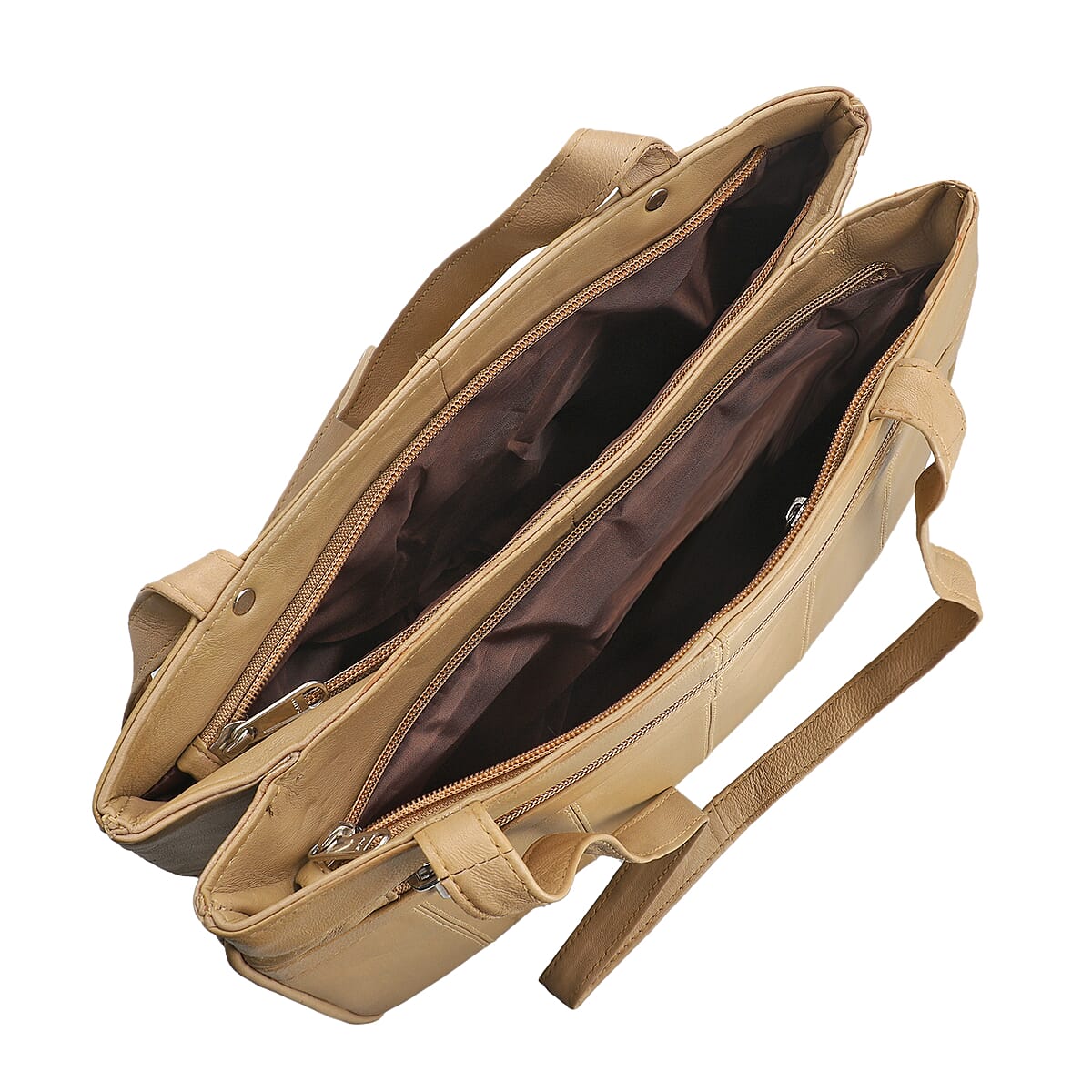 Tan Genuine Leather Shoulder Bag with RFID Protection Front Pocket , Shoulder Bag for Women , Designer Leather Shoulder Bags , Leather Handbags , Leather Purse image number 6