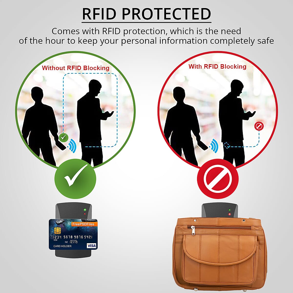 Mustard Genuine Leather Shoulder Bag with RFID Protection Front Pocket | Shoulder Bag for Women | Designer Leather Shoulder Bags | Leather Handbags | Leather Purse image number 1