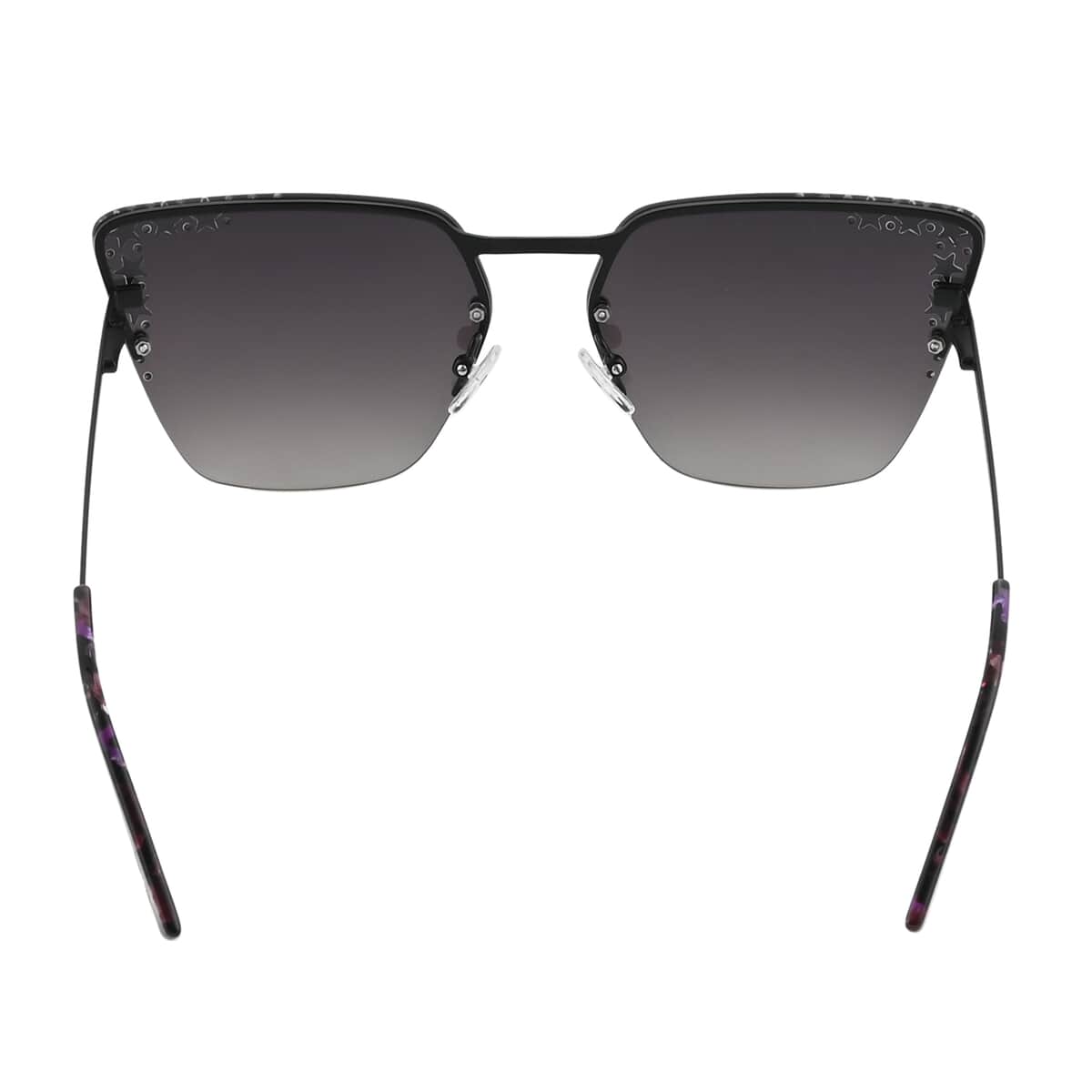 Nicole Miller Matte Black Rouen Crystal Embellished Runway Sunglasses image number 6