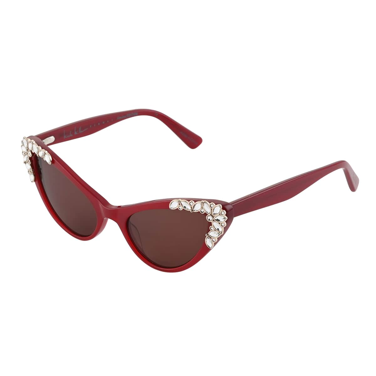 Nicole Miller Garnet Provence Crystal Embellished Runway Sunglasses image number 1