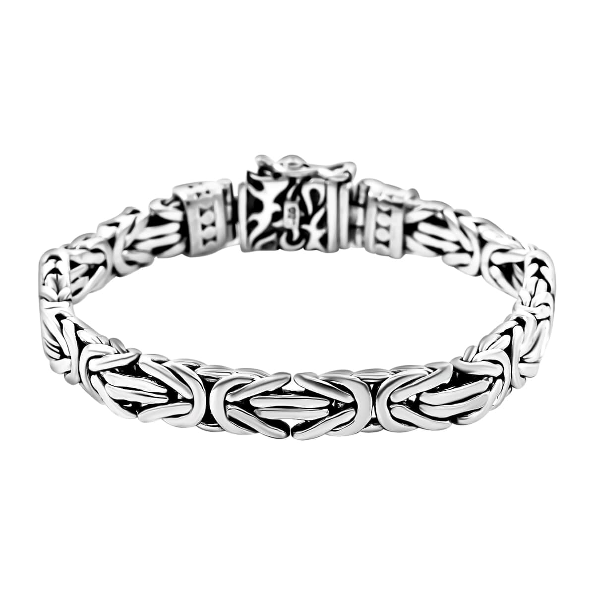 Bali Legacy Sterling Silver Borobudur and Tulang Naga Bracelet (7.50 In) 45 Grams image number 0