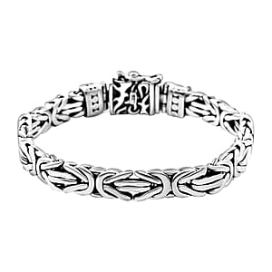 Bali Legacy Sterling Silver Borobudur and Tulang Naga Bracelet (7.50 In) 45 Grams