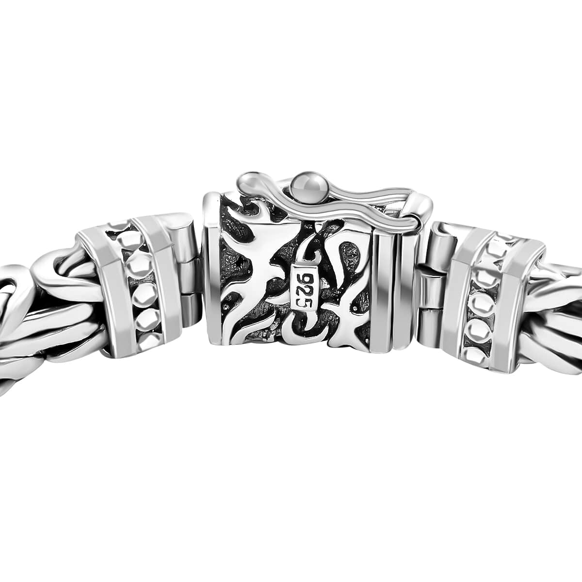 Bali Legacy Sterling Silver Borobudur and Tulang Naga Bracelet (7.50 In) 45 Grams image number 3