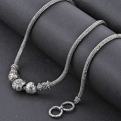 Bali Legacy Tulang Naga Necklace in Sterling Silver 37.30 Grams 20 Inches