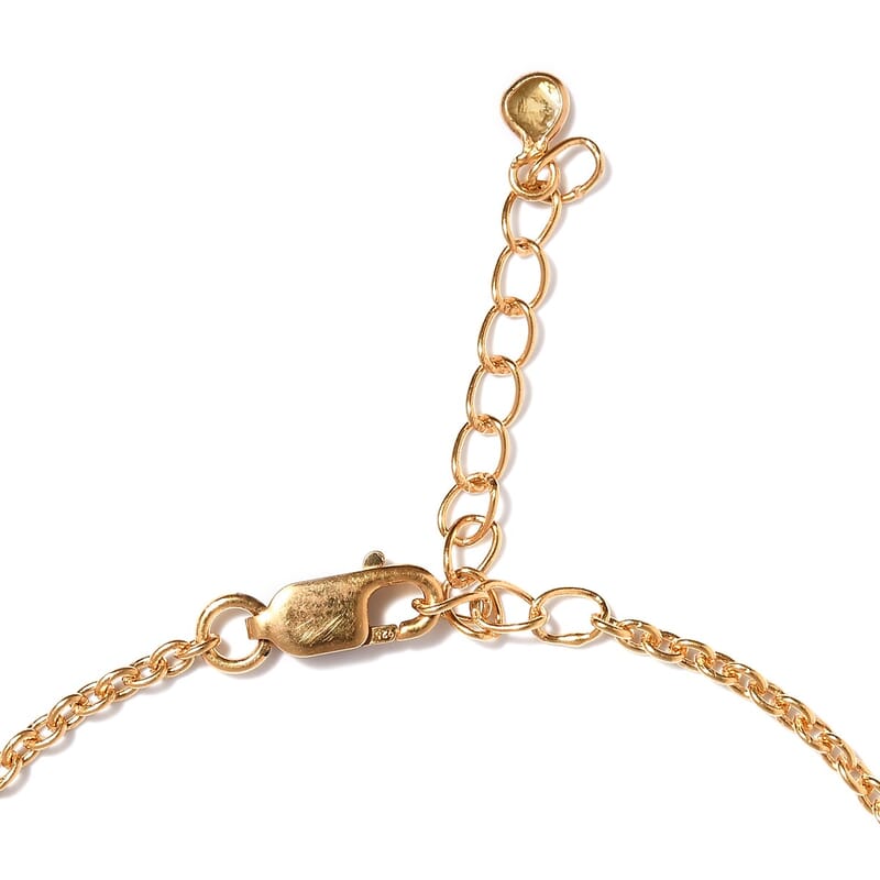 Artisan Crafted Polki Yellow Diamond Charm Bracelet in 14K Yellow Gold Over Sterling Silver (Adjustable) 0.50 ctw