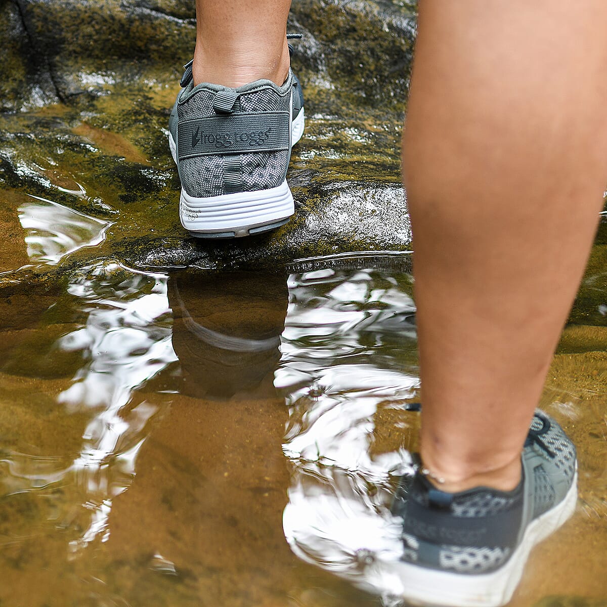 FROGG TOGGS Grey Shortfin XTR Lace-up Water Drainage Shoes (Size 9) image number 3