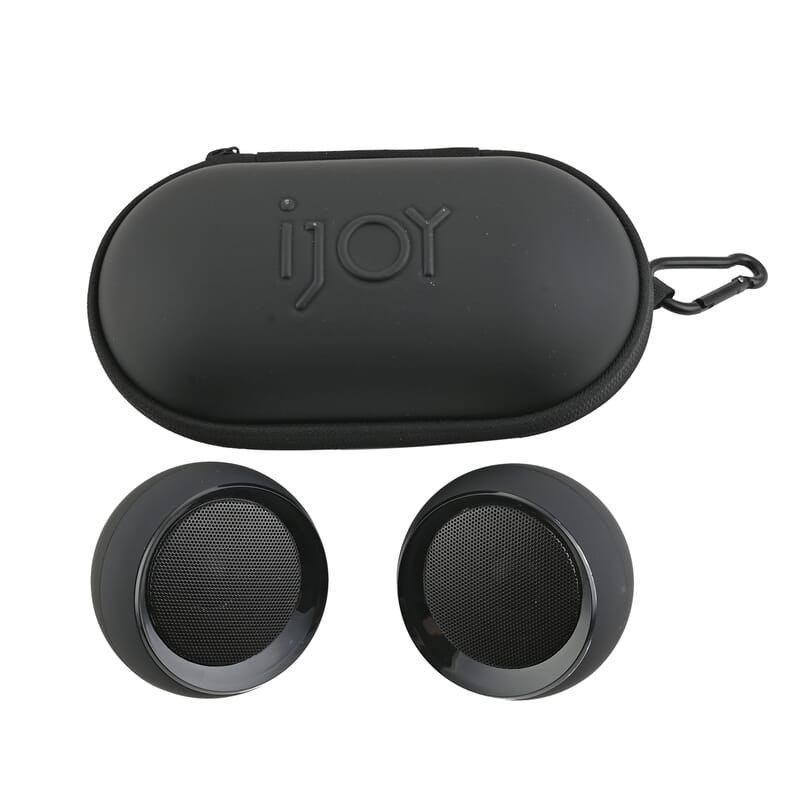 iJoy ECLIPSE Black Pairing Bluetooth Speakers with Carrying Case