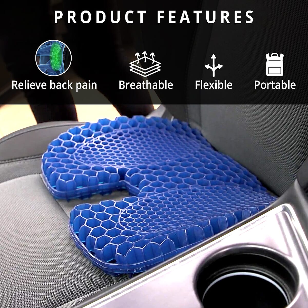 Honeycomb Pattern Soothe Seat Comfort Cushion image number 2