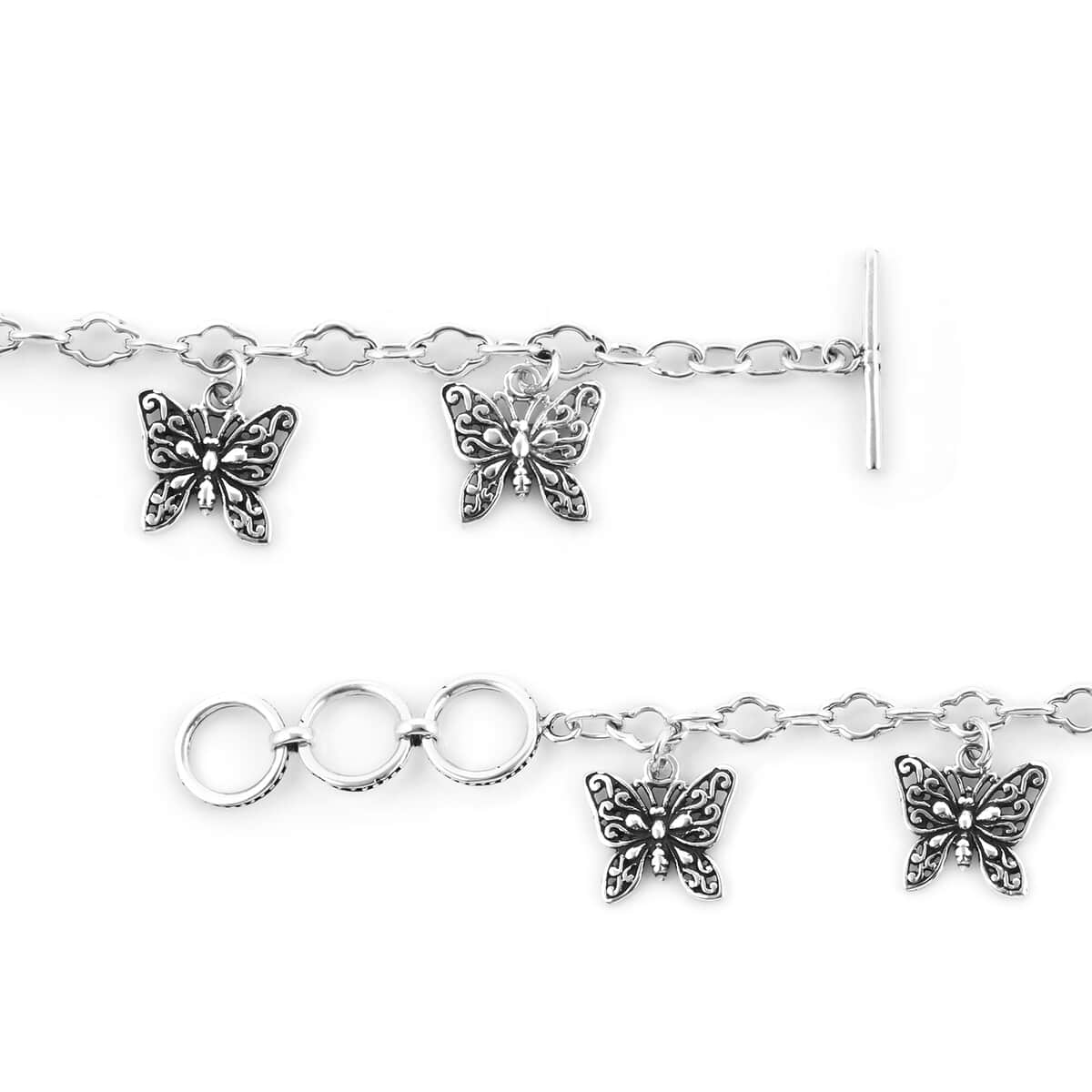 BALI LEGACY Dragon Charm Bracelet in Sterling Silver (7.25 In) 18 Grams image number 4